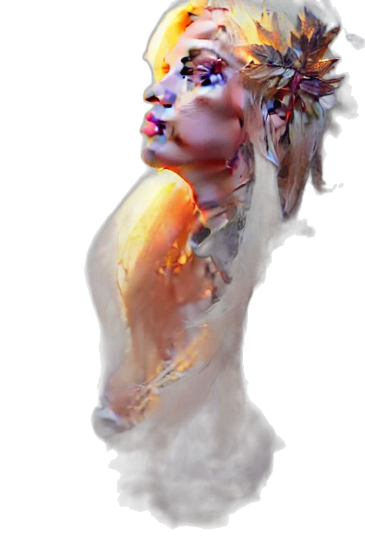 dress, creature, hair, jewelry, 3d render, photorealistic, concept art, fantasy art transparent PNG cut-out