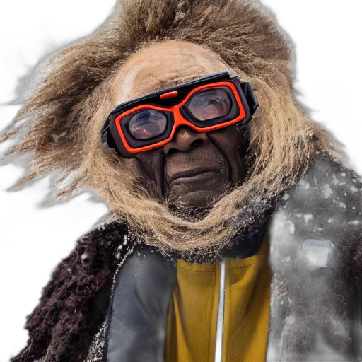 mask, hair, jacket, creature, 3d render, far, shot, year transparent PNG cut-out