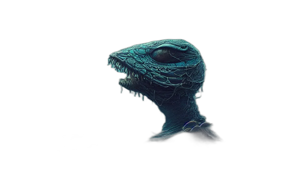 creature, dragon, mask, animal, concept art, 3d render, fantasy art, photorealistic transparent PNG cut-out