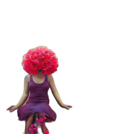 flower, dress, hat, crown transparent PNG cut-out