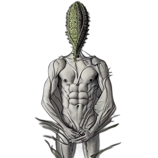 creature, crown, staff, hair transparent PNG cut-out