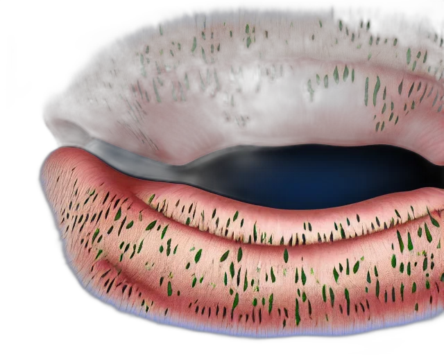 photorealistic, 3d render, concept art, watercolor, fog, mouth, full, bacteria transparent PNG cut-out