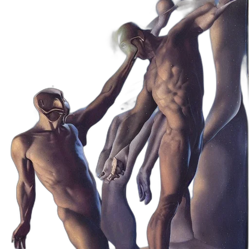 creature, robot, concept art, fantasy art transparent PNG cut-out