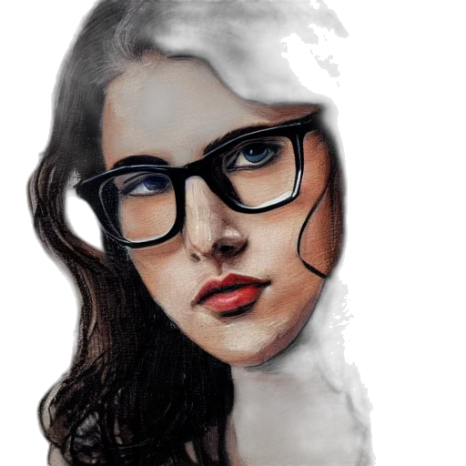 face, hair, photorealistic, fantasy art transparent PNG cut-out
