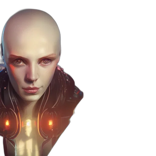 robot, face, cyberpunk, concept art transparent PNG cut-out