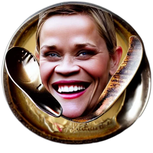 jewelry, face, spoon, reese transparent PNG cut-out