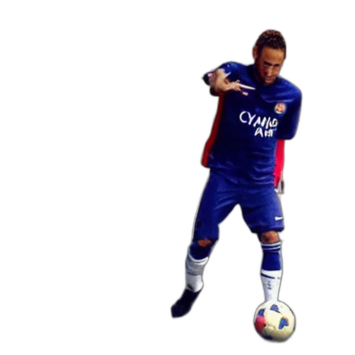 photorealistic, pixel art, neymar, rolling transparent PNG cut-out