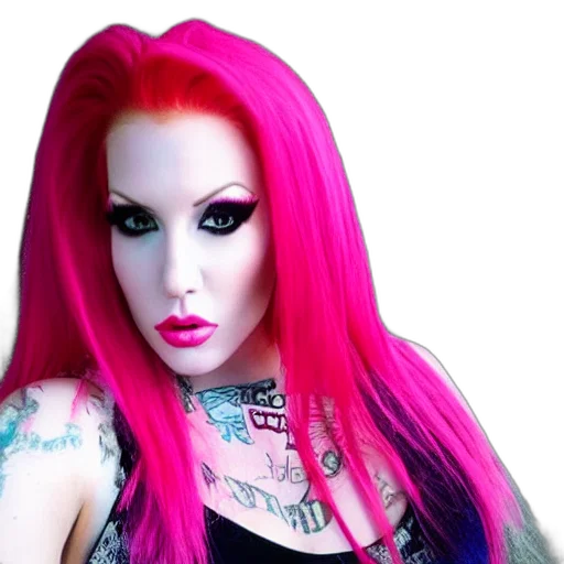 hair, photorealistic, cyberpunk, cartoon, neon, jeffree, star, selfie transparent PNG cut-out