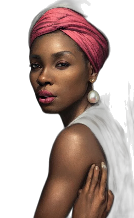 face, photorealistic, oil painting, watercolor transparent PNG cut-out