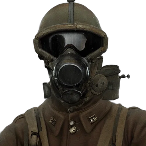 mask, jacket, face, staff transparent PNG cut-out