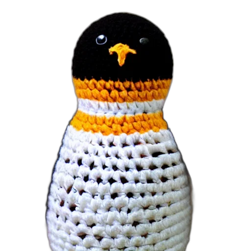 bottle, hat, animal, jewelry, 3d render, crocheted, penguin, doll transparent PNG cut-out