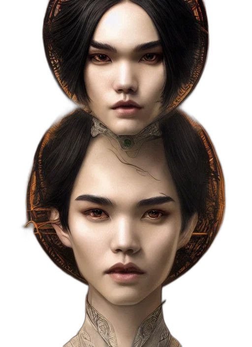 face, mask, crown, jewelry transparent PNG cut-out
