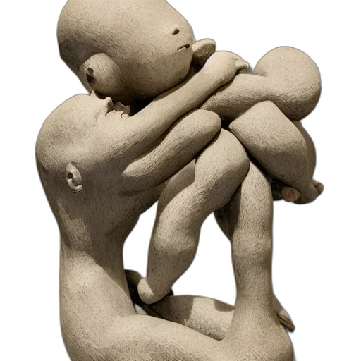 3d render, photorealistic, concept art, sculpture transparent PNG cut-out