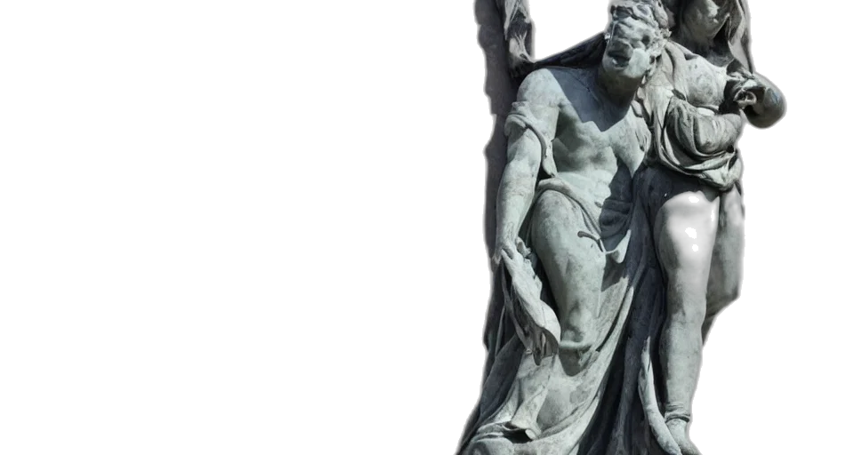 sword, 3d render, statue transparent PNG cut-out