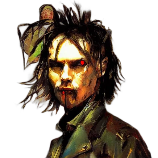 face, concept art, comic book art, cyberpunk transparent PNG cut-out