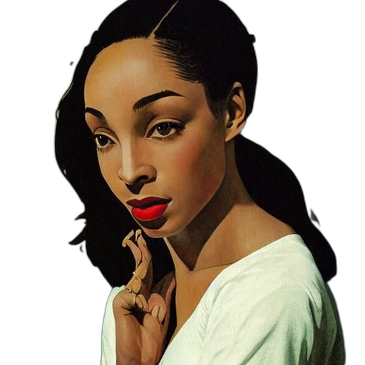 jewelry, face, photorealistic, comic book art transparent PNG cut-out