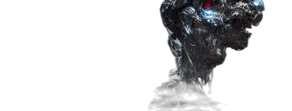 face, robot, mask, creature, concept art, 3d render, fantasy art, photorealistic transparent PNG cut-out