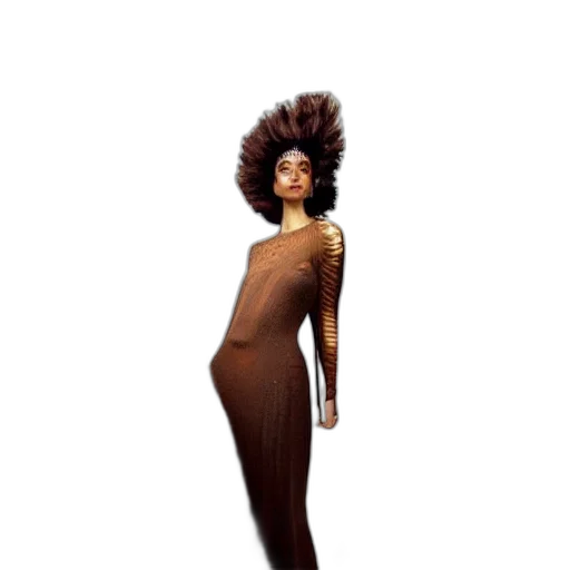 hair, dress, creature, staff, concept art, cartoon, fantasy art, 3d render transparent PNG cut-out