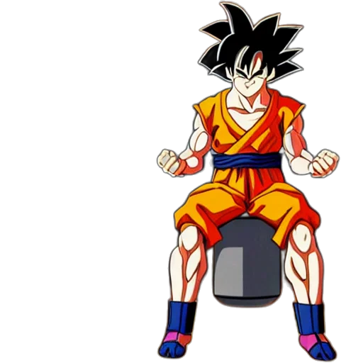 concept art, pixel art, anime, cartoon, son, goku, toilet, crying transparent PNG cut-out