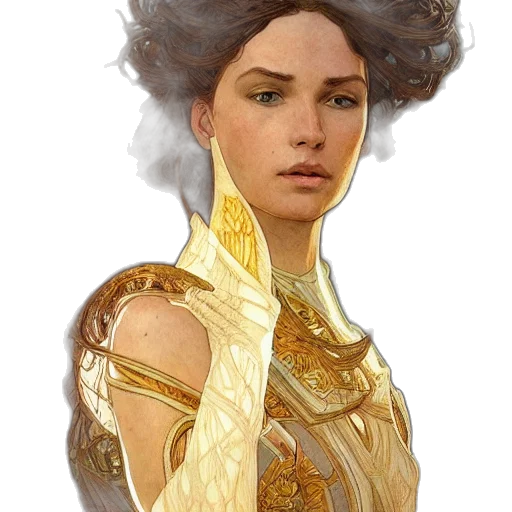 dress, jewelry, face, crown transparent PNG cut-out