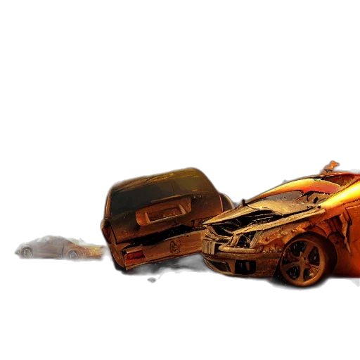 car, weapon, concept art, 3d render, photorealistic, fantasy art, fire, earth tones transparent PNG cut-out