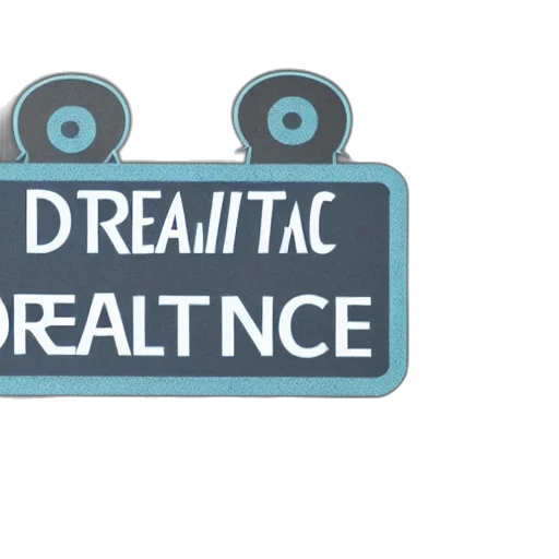 artificial, intelligence, robot, holding, sign, text, reads, dream transparent PNG cut-out