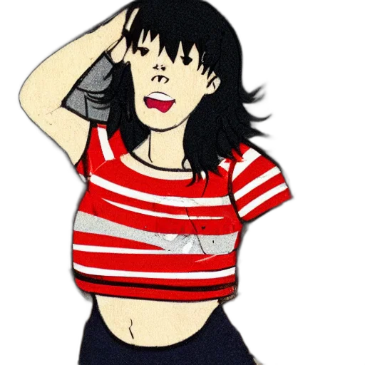 dress, cartoon, comic book art, concept art transparent PNG cut-out