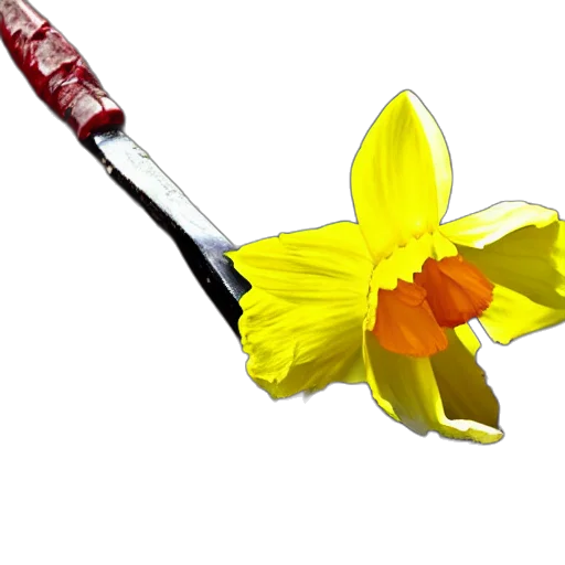 flower, staff, weapon, sword, 3d render, photorealistic, concept art, pixel art transparent PNG cut-out
