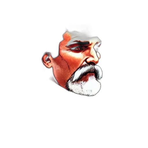 face, mask, hat, staff, 3d render, photorealistic, pixel art, concept art transparent PNG cut-out