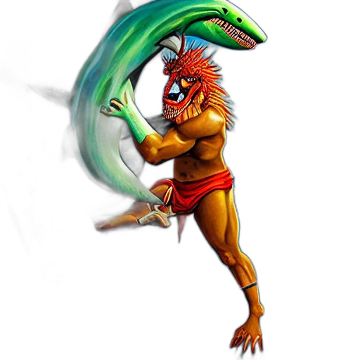 dragon, staff, creature, animal, concept art, fantasy art, 3d render, pixel art transparent PNG cut-out