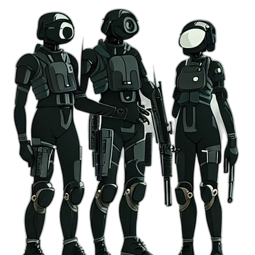 robot, concept art, cyberpunk, 3d render transparent PNG cut-out