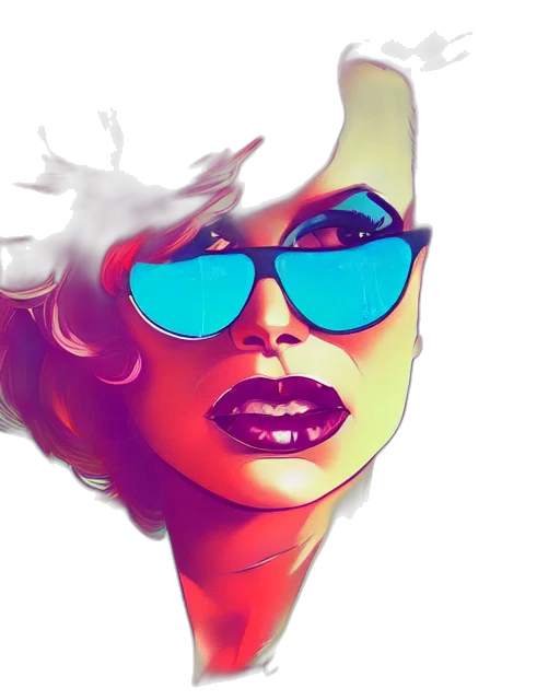 face, photorealistic, cartoon, comic book art transparent PNG cut-out