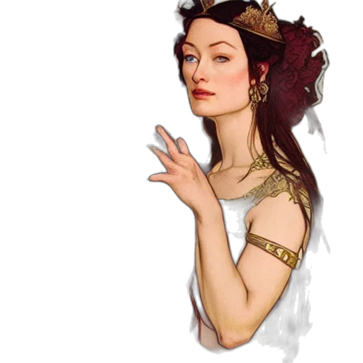 crown, dress, jewelry, staff transparent PNG cut-out