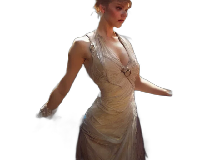 dress, staff, jewelry, crown transparent PNG cut-out