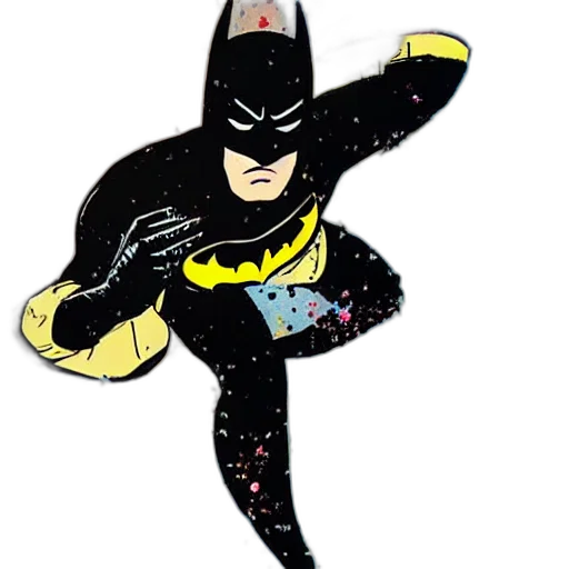 staff, comic book art, concept art, cartoon, batman, breakdancing, splatter, paint transparent PNG cut-out
