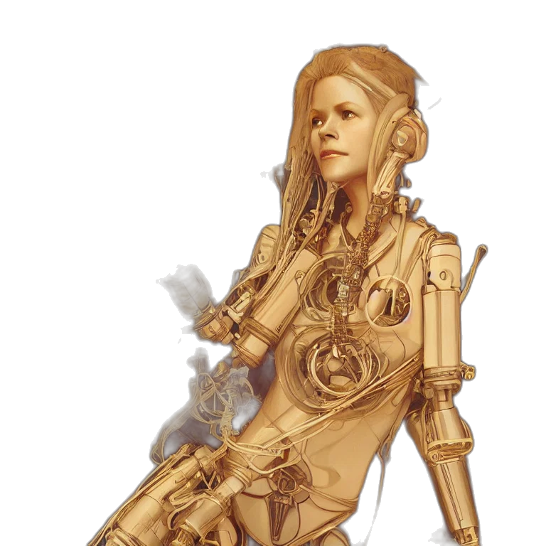 robot, staff, weapon, concept art transparent PNG cut-out