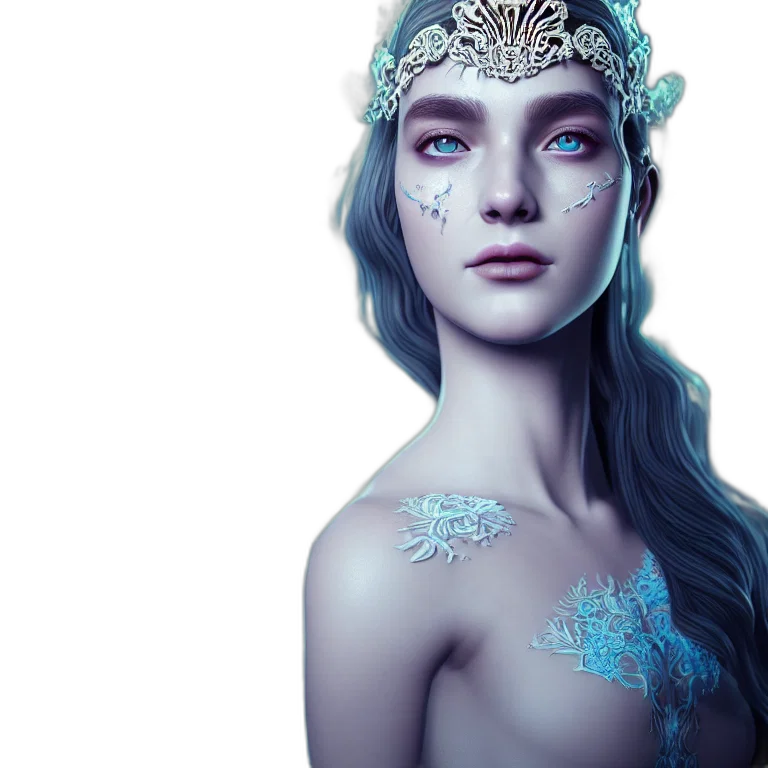 crown, jewelry, mask, face, fantasy art, photorealistic, concept art, 3d render transparent PNG cut-out