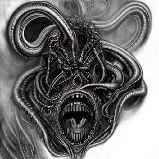 creature, mask, hair, face, concept art, photorealistic, fantasy art, pencil sketch transparent PNG cut-out