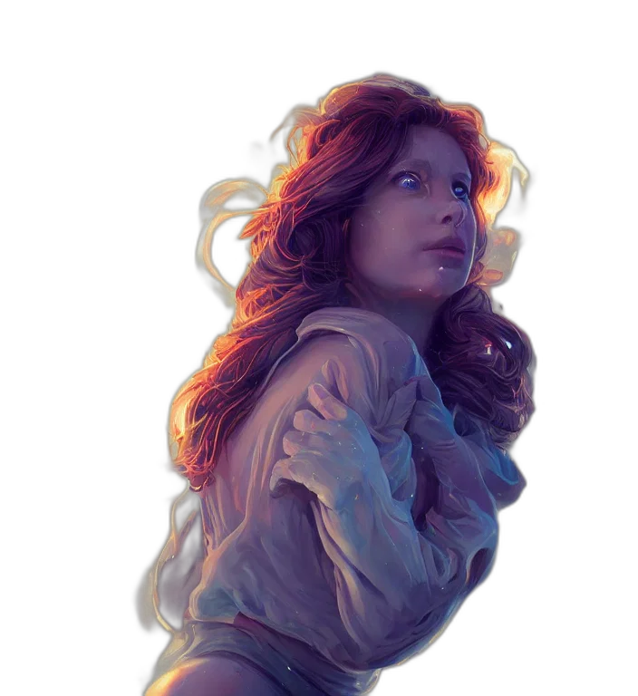 creature, face, fantasy art, watercolor transparent PNG cut-out
