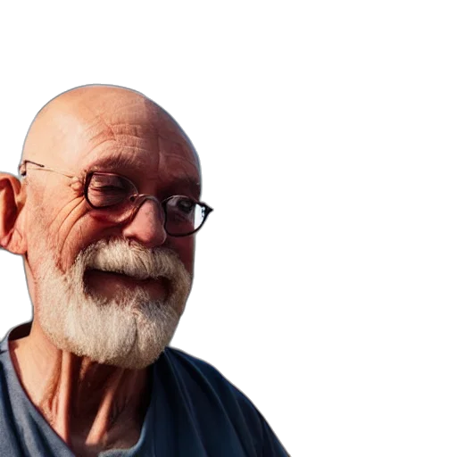 face, staff, animal, creature, photorealistic, 3d render, photograph, elderly transparent PNG cut-out