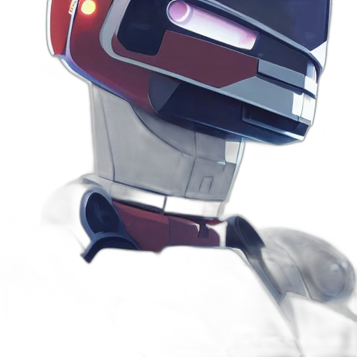 robot, face, mask, weapon, concept art, 3d render, comic book art, watercolor transparent PNG cut-out