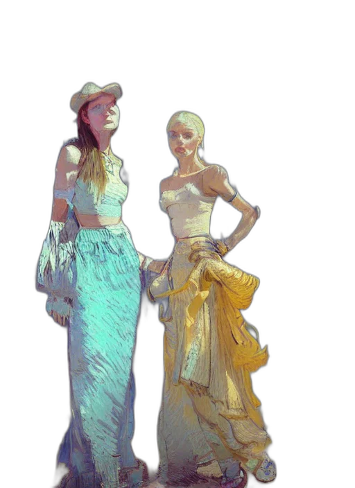 dress, staff, jewelry, concept art, 3d render, fantasy art, oil painting, underwater transparent PNG cut-out