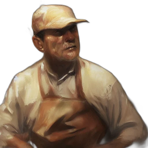 staff, face, hat, concept art transparent PNG cut-out