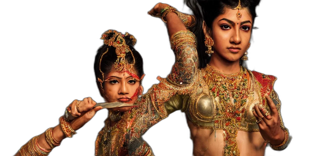 india, dancer, masterpiece, rendered transparent PNG cut-out