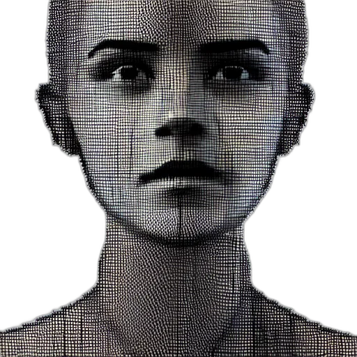 face, robot, mask, creature, 3d render, photorealistic, concept art, comic book art transparent PNG cut-out