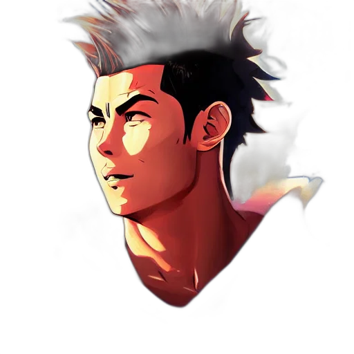 face, mask, dragon, staff transparent PNG cut-out