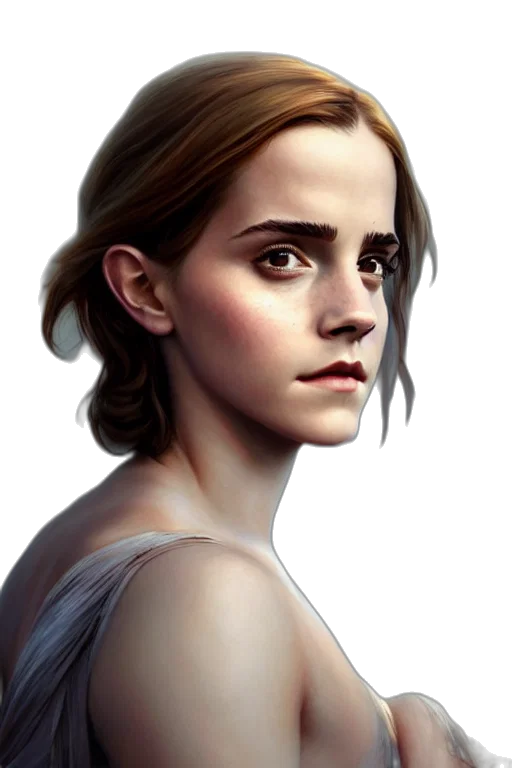 face, crown, dress, photorealistic, fantasy art, concept art, oil painting, emma transparent PNG cut-out