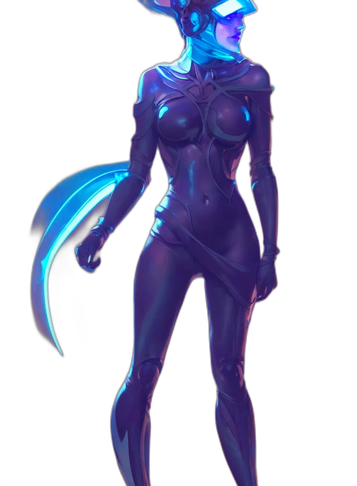 robot, dress, staff, creature transparent PNG cut-out