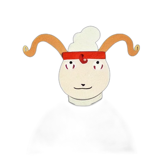 hat, animal, staff, creature, concept art, cartoon, 3d render, pixel art transparent PNG cut-out