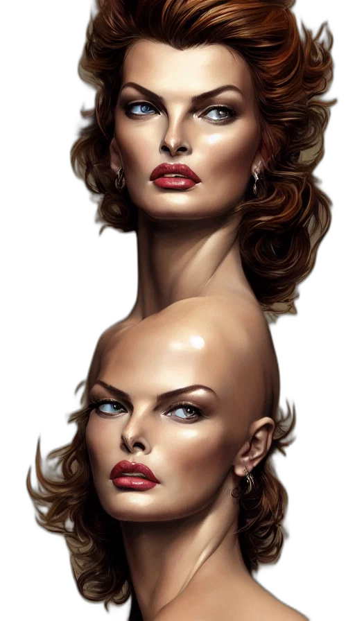 face, crown, hair, photorealistic transparent PNG cut-out